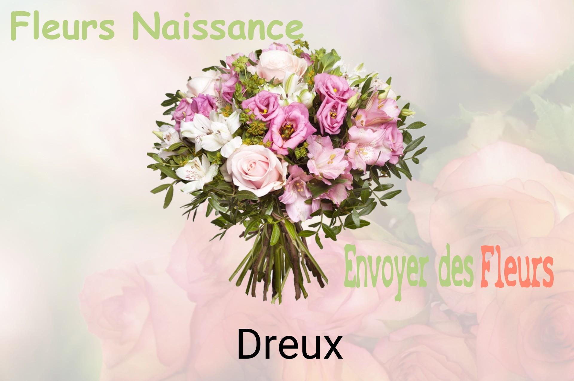 Bouquet de fleurs de naissance livré à Dreux