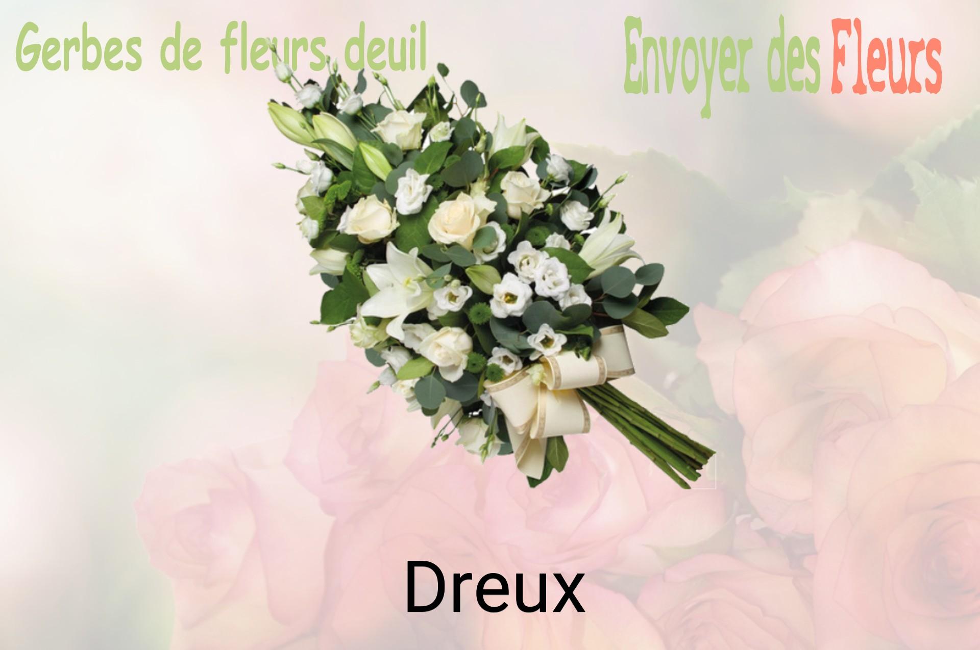 Gerbe de fleurs de deuil livrée à Dreux